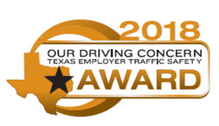 Our Driving Concern | 2018 Texas Employer Traffic Safety Award